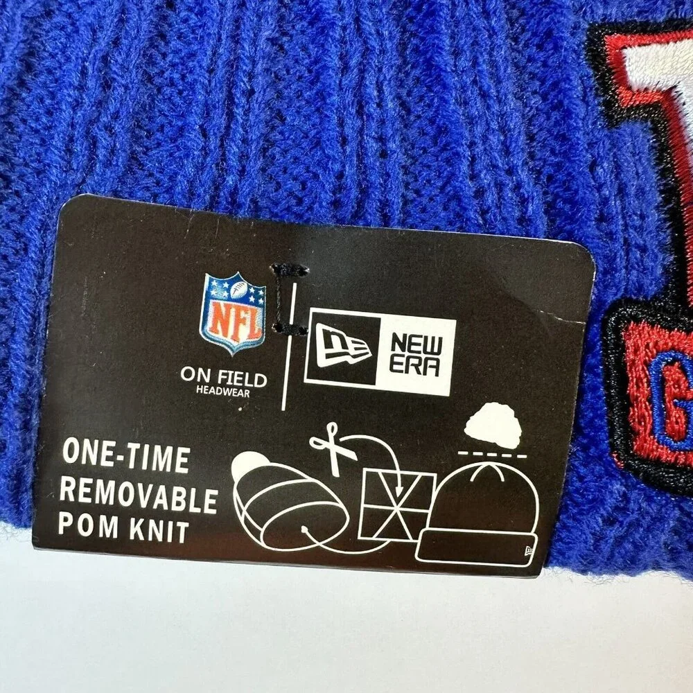 New York Giants New Era Winter Knit Hat Beanie Fleece Lined One Size NWT. - Picture 6 of 7
